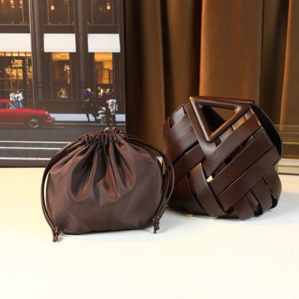 Brown Designer Women Hand Bag with Inner pouch and detachable cross body strap